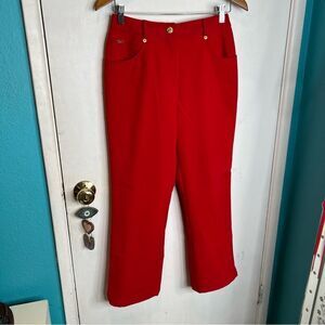 St. John sports by Marie gray minor ribbed ankle length pants